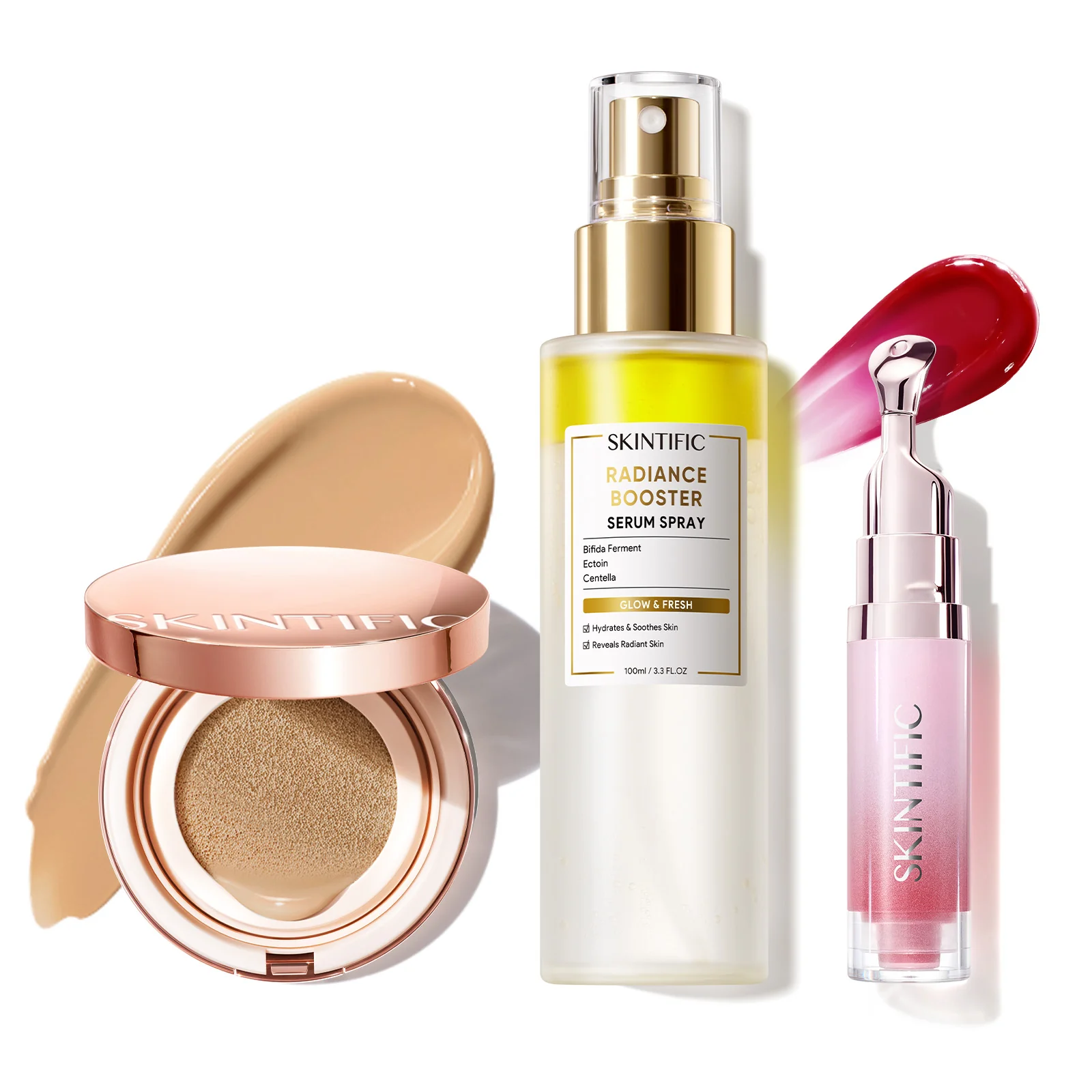 12-Hour Long-Lasting Cushion, Serum Spray & Lip Serum Set - Image 56