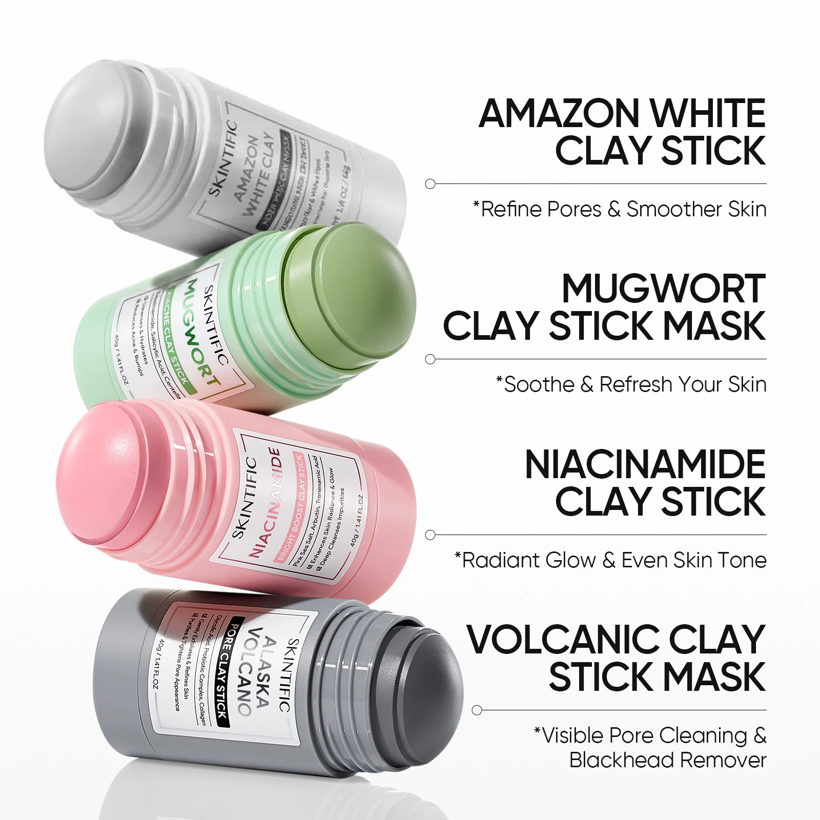 Clay Mask Stick Set for Acne Pores & Brightening - Image 9